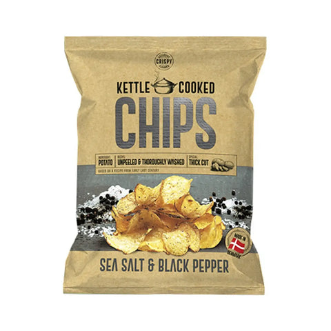 Kettle Cooked Potato Chips Sea Salt & Black Pepper 160g