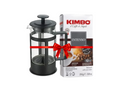 Black French Press 300 ML + Kimbo Intenso Ground Coffee 250g Bundle - CAFELAX
