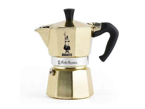 Bialetti Moka Pot - 3 Cups - Gold - CAFELAX