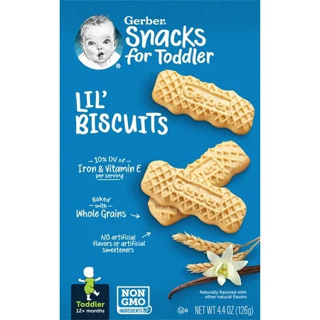 Gerber Snacks For Toddler Lil Biscuits Snack For Toddler 126g