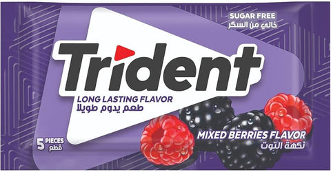Trident Sugar Free Mixed Berries 5 Sticks (Imported)