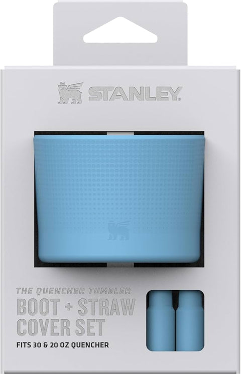 Stanley Quencher Tumbler 30 & 20 Oz Boot + Straw Cover Set - Sky