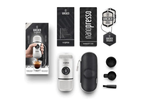 Wacaco Nanopresso Ground Espresso Maker With Protective Case - Chill White - CAFELAX