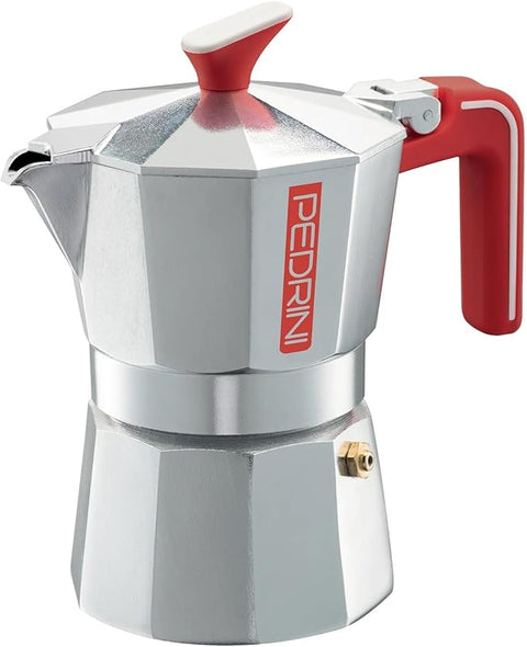 Pedrini Aluminum 	Silver Moka Pot 2 Cup