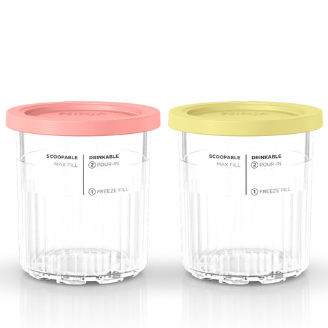 Ninja CREAMi XL tubs 2 Pack, Compatible with NC500 Series CREAMi Ice Cream Makers - 10 * 1 Machines