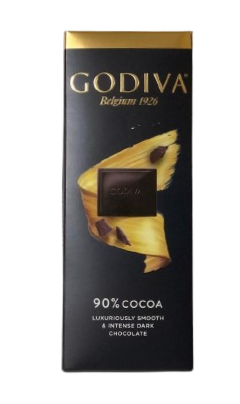 Godiva 90% Cocoa Luxuriosly Smooth Dark Chocolate 90g
