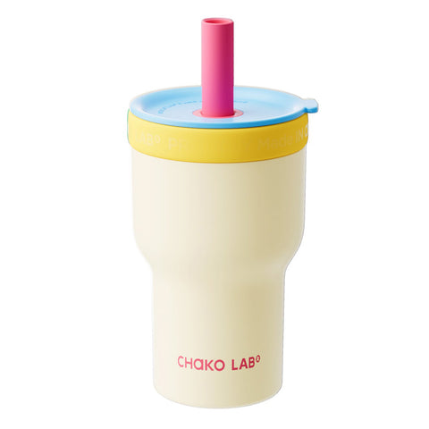 Chako Lab Dual-Layer Tumbler White & Pink & Blue 600ml