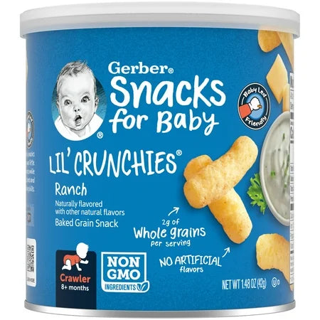 Gerber Snacks For Baby Lil Crunchies Ranch 42g
