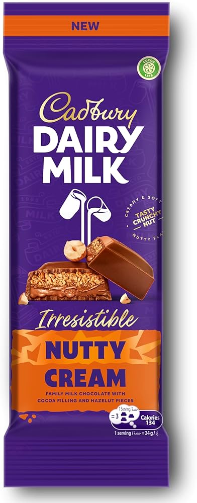 Cadbury Dairy Milk Nutty Cream Chocolate 105g