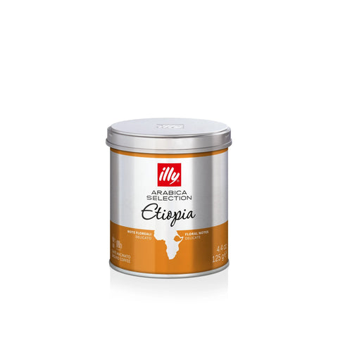 illy Arabica Selection Etiopia Ground Coffee Beans Can 125g