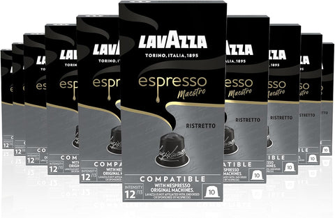 "BB:28-2-2025" 10 * Lavazza Espresso Maestro Ristretto Coffee Capsules - 10 Capsules - 100 Capsules