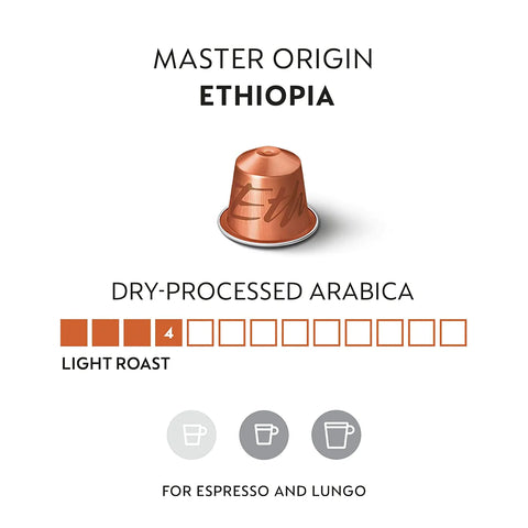 Nespresso Master Origin Ethiopia Coffee Capsules - 10 Capsules -  Check Description