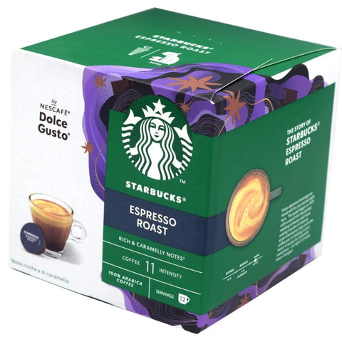 Starbucks Espresso Roast Dolce Gusto Coffee Capsules - 12 Capsules
