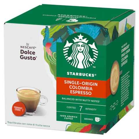 Starbucks Colombia Single Origin Dolce Gusto Coffee Capsules - 12 Capsules