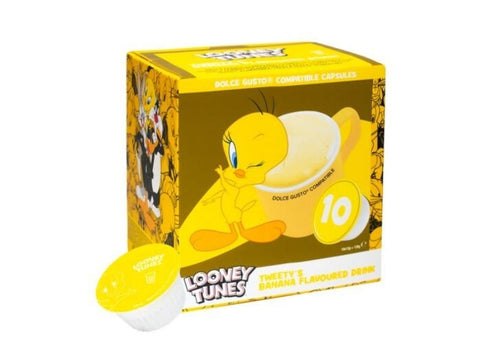 Looney Tunes - Kids Edition -  Tweety's Banana Flavoured Dolce Gusto Coffee Capsules - 10 Capsules