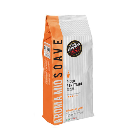 Caffè Vergnano Aroma Soave Ricco E Fruttato Whole Beans Coffee 1 Kg