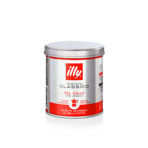 illy Classico Classic Roast Ground Coffee For Moka Pot 125g