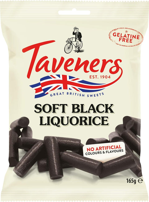 Taveners Soft Black Liquorice 165g