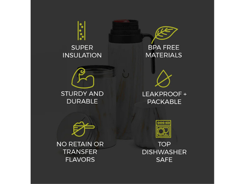 Balibetov Superior Stainless Steel Yerba Mate Kit - Gold Marble - CAFELAX