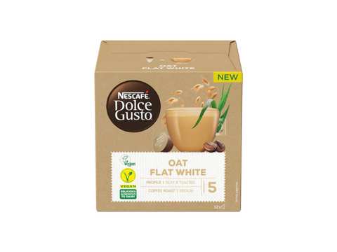 Nescafe Oat Flat white Dolce Gusto Coffee Capsules - 12 Capsules