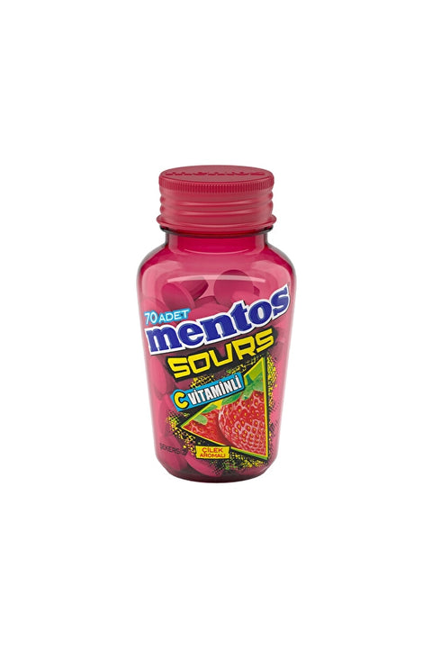 Mentos Sugar-Free Sour with Vitamin C and Strawberry Flavor 49g