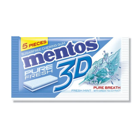 Mentos Pure Fresh 3D Sugar Free Gums 5pcs