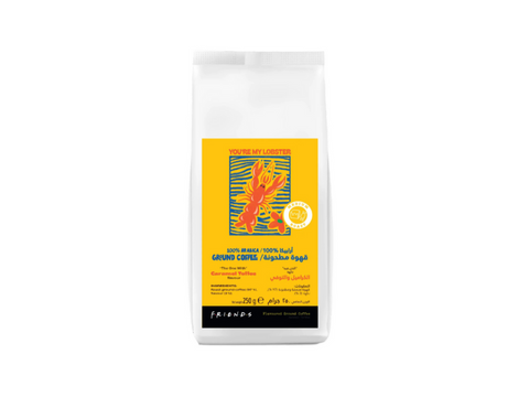 Friends Caramel Toffee Flavour Ground Coffee 100% Arabica 250g