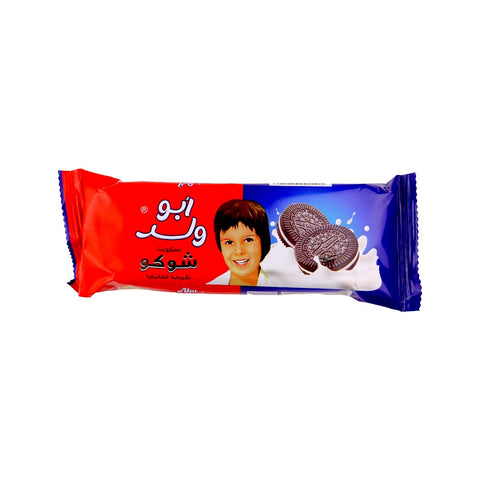 Abu Walad Choco Biscuits With Vanilla Cream Cookies 55g