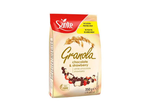Sante White Chocolate & Strawberry Granola 350g - CAFELAX