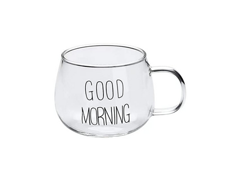 Good Morning Glass Cappuccino Cup