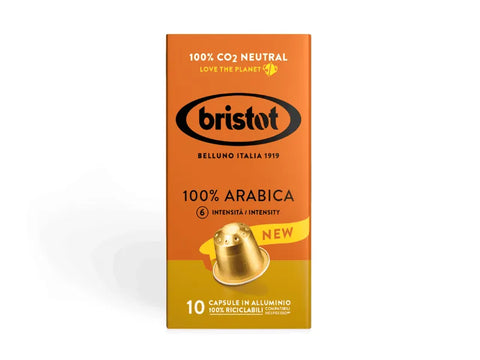 Bristot 100% Arabica Coffee Capsules - 10 Capsules - CAFELAX