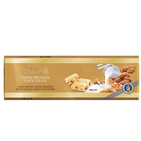 Lindt Swiss Premium White Chocolate Milk & Almond 300g