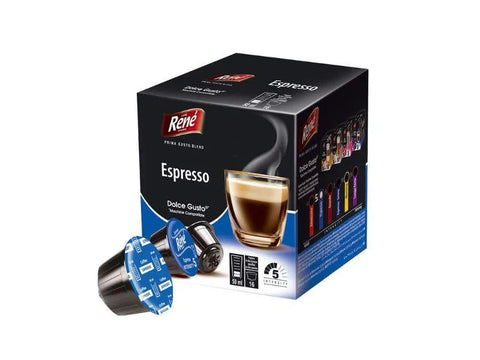 Cafe Rene Espresso Dolce Gusto Coffee Capsules - 16 Capsules - CAFELAX