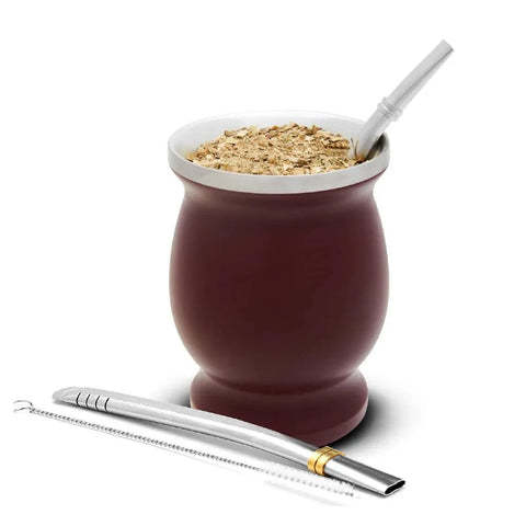 balibetov Stainless Steal Mate Set - Burgundy - CAFELAX