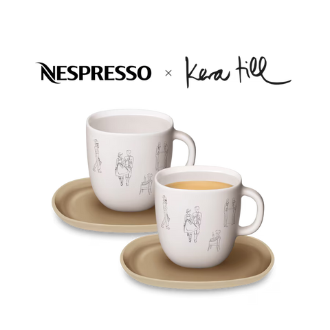 Nespresso Kera Tiee Limited Edition Lume Lungo Cups & Saucers set of 2 - 180 ml