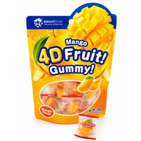4D Fruit Gummy Mango Flavour 75g