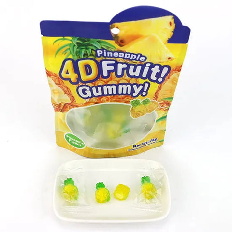 4D Fruit Gummy Pineapple Flavour 75g