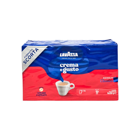 6 * Lavazza Crema E Gusto Classico Ground Coffee 250g - 1.5 Kg