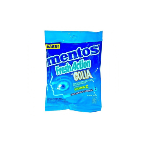 Mentos Fresh Action Golia Mint with Vitamin C bag 100g - CAFELAX