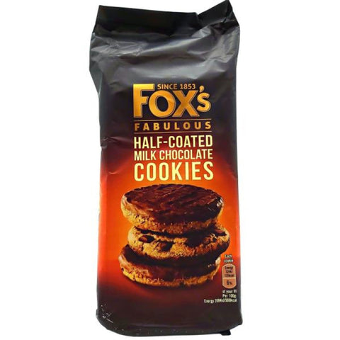 BB:" 20-6-2026 "Fox's 1853 Half-Coated Cookies Milk Chocolate 175g