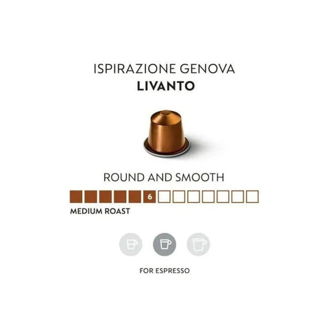 Nespresso Livanto Coffee Capsules - 10 Capsules - CAFELAX
