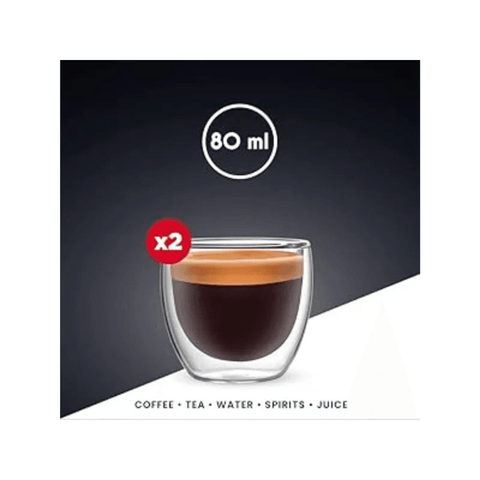 BILAETTI Double Wall Glasses Portofino 80 ml - CAFELAX