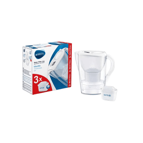 BRITA Water Filter Jug Marella Starter Pack 2.4L + 3 BRITA MAXTRA+ - CAFELAX