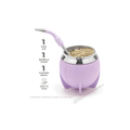 Balibetov Stainless Steal Mate Set - Leather Style (Purple) - CAFELAX
