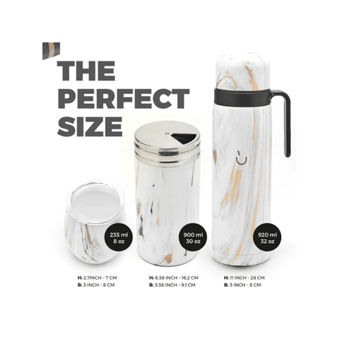 Balibetov Superior Stainless Steel Yerba Mate Kit - Gold Marble - CAFELAX
