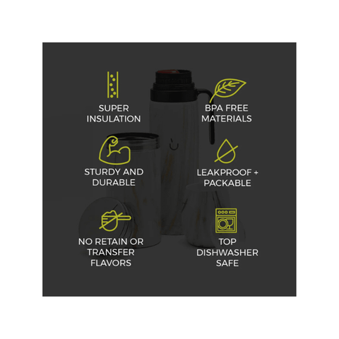 Balibetov Superior Stainless Steel Yerba Mate Kit - Gold Marble - CAFELAX