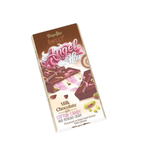 Beyoglu Angel Hair Milk Chocolate with Cotton Candy & Pistachio Cream 170g