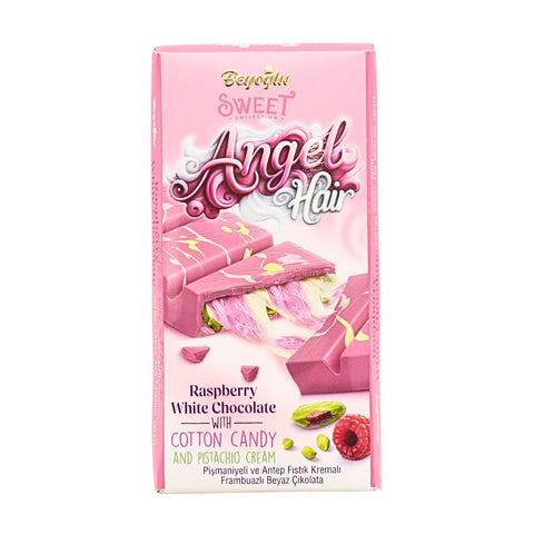 Beyoglu Angel Hair Raspberry White Chocolate with Cotton Candy and Pistachio Cream 170g