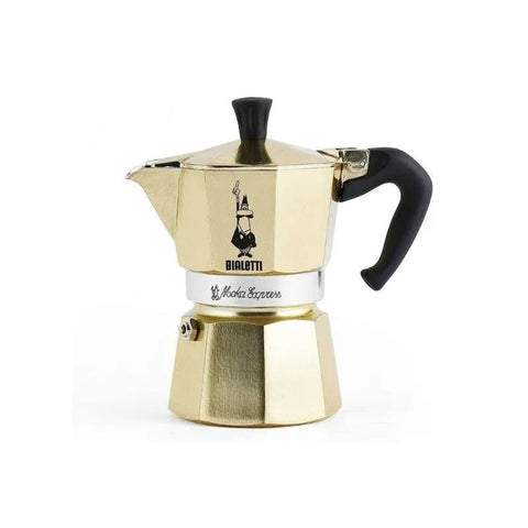 Bialetti Moka Pot - 3 Cups - Gold - CAFELAX