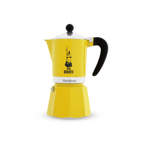 Bialetti Rainbow Moka Pot - 6 Cups - Yellow